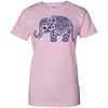 CUTE ANIMALS - Navy Blue Vintage Paisley Elephant Illustration T Shirt & Hoodie (1)