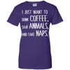 Running - I Just Want To Drink Coffee Save Animals And Take Naps latte T Shirt & Hoodie